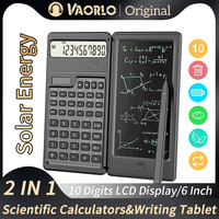 VAORLO 2 IN 1 Foldable Scientific Calculators With 6 Inch Writing Tablet Digital Drawing Pad Graphing For Office Business School