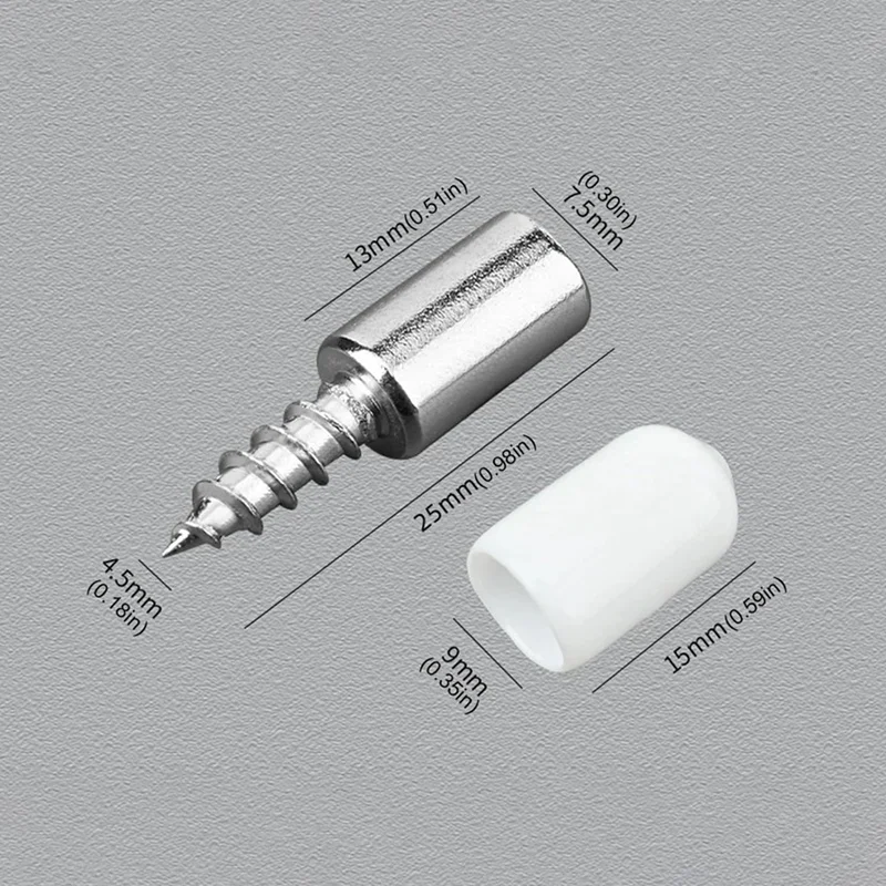 HOT! 100PCS Fixed Support Self-Tapping Cross-Screw, Wardrobe Cabinet Glass Partition Nails Cross, With Rubber Sleeve