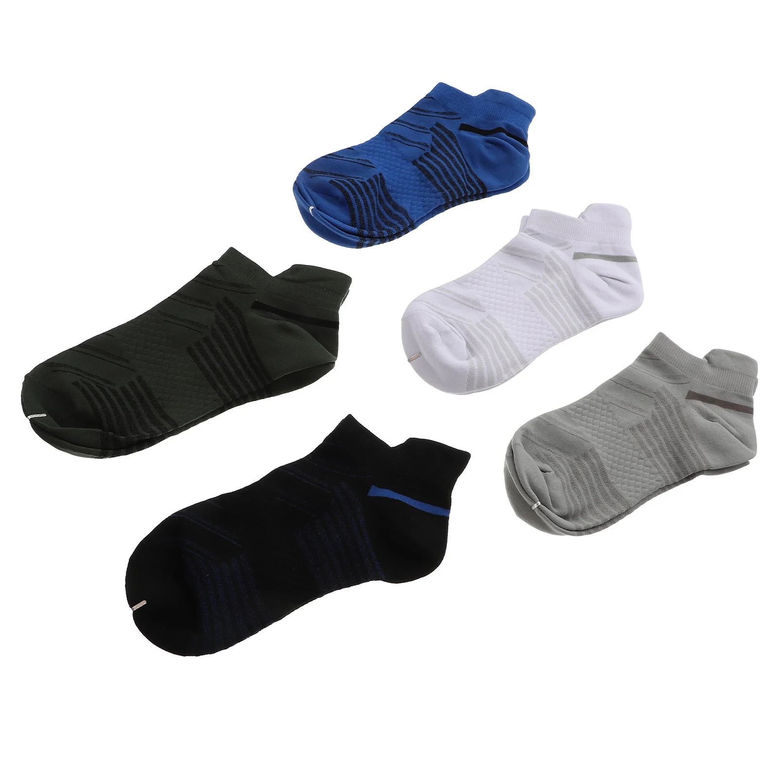 

5Pairs Compression Sports Socks Breathable Sweat-Absorbent Running Fitness Stockings for Training Cycling Travel Office Use