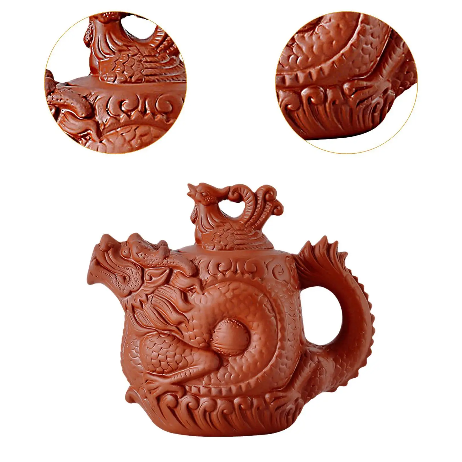 Purple Clay Teapot Practical Tea Ceremony Accessories Chinese Tea Pot for Home Kitchen Tea Room Restaurant Tea Lover Gifts