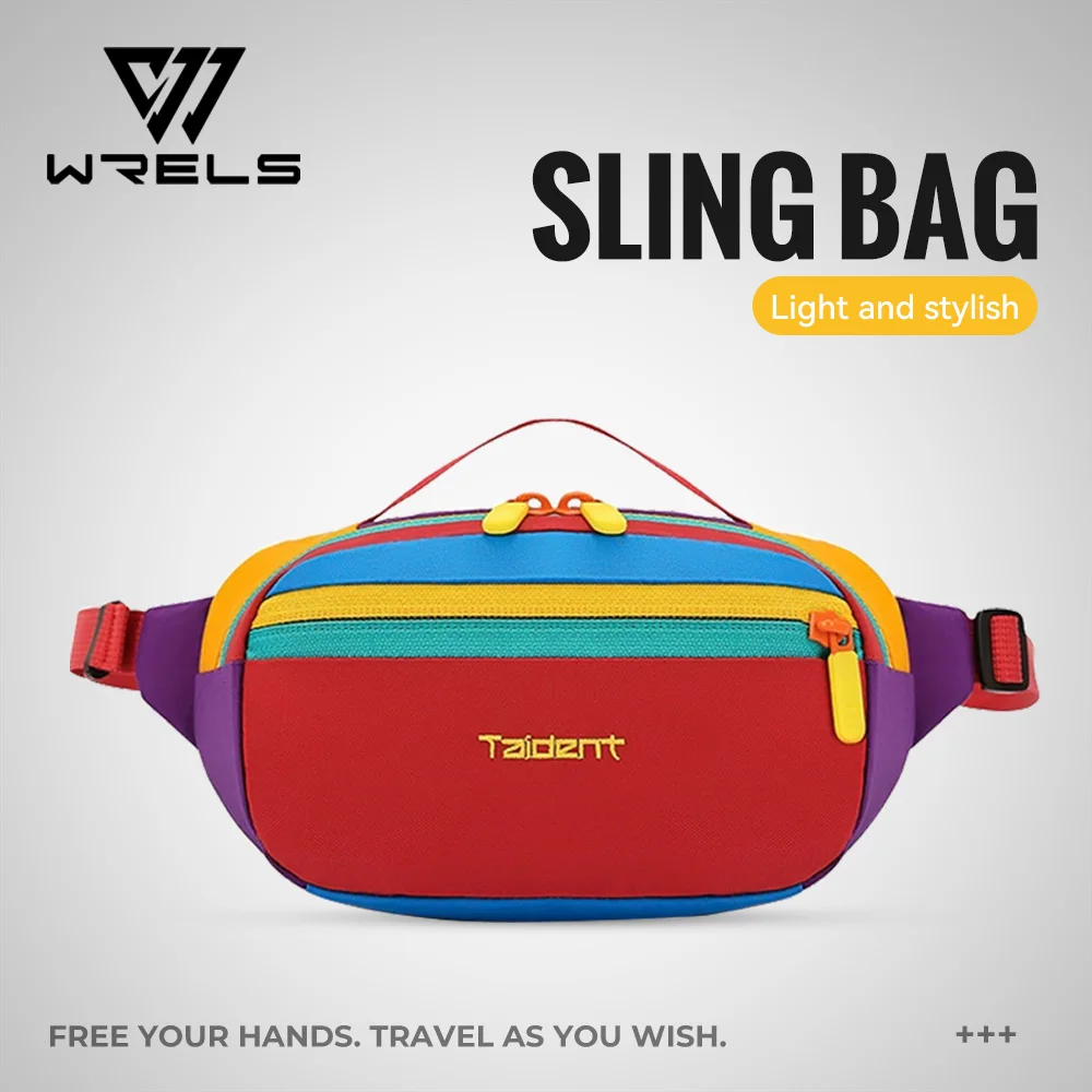 WRELS Waterproof Sports Waist Bag Men Women Lightweight Travel Hanging Purse Large Capacity Chest Bag Outdoor Hiking Fanny Pack