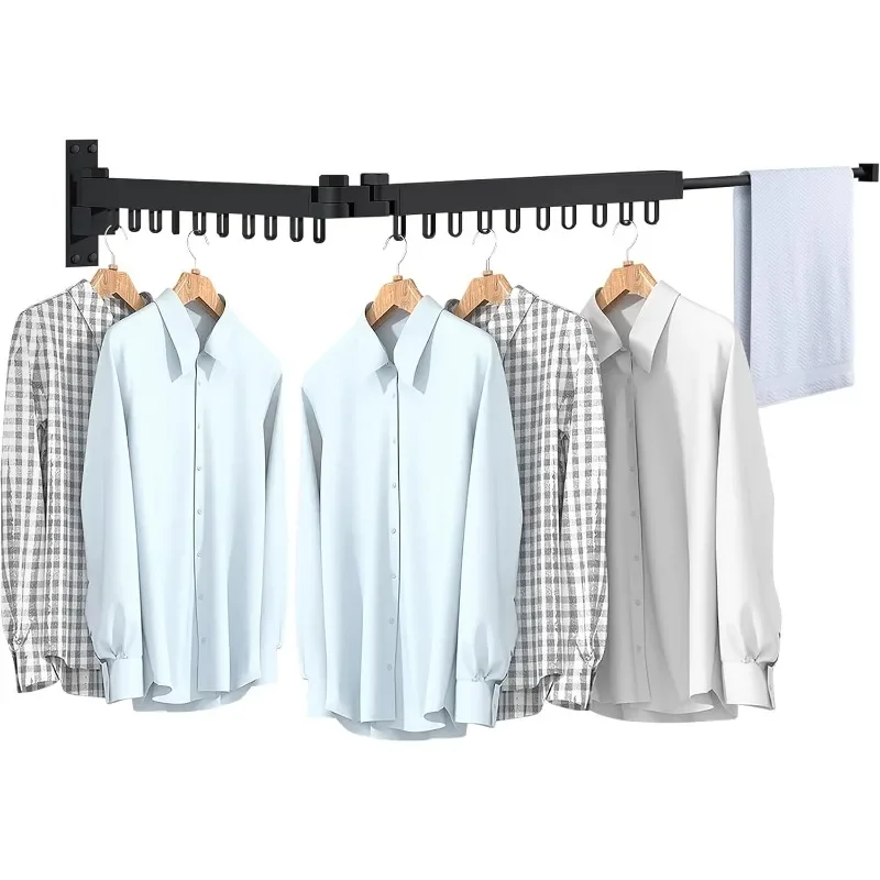 Clothes Drying Rack Foldable, Laundry Drying Rack Clothing Wall Mounted, Clothing Racks for Hanging Clothes, Heavy-duty