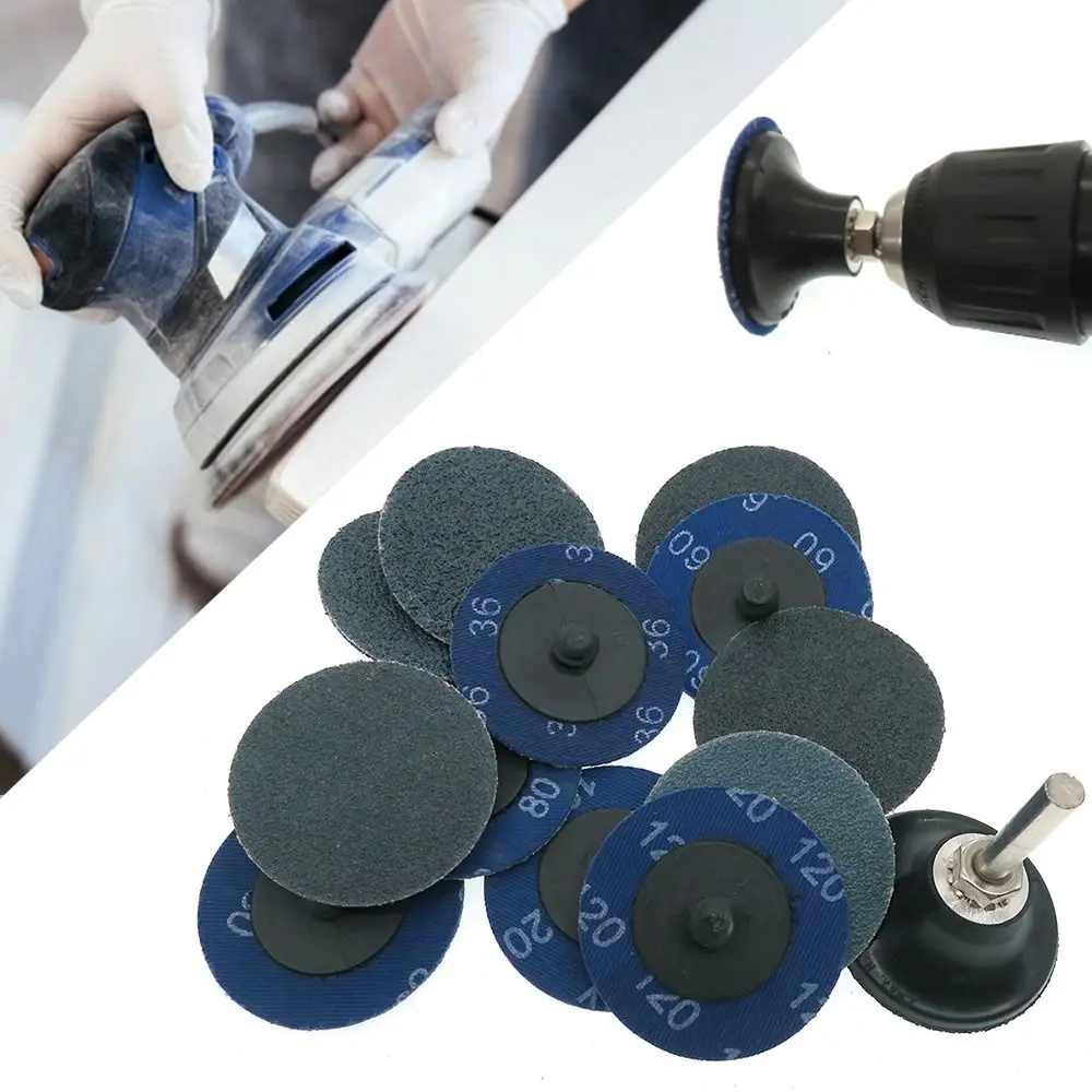 

10PCS 2Inch 50mm Sandpaper Burr Removal Screw Torque Sand Disc Rotary Lock Sanding Discs Polishing Buffing Grinding Wheel