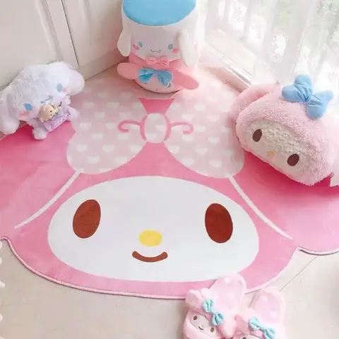 60x90cm Saniro My Melody Cartoon Carpet Kawaii Home Soft Fur Rugs Children Girls Bedroom Living Room Floor Mat Doormat Decor Toy