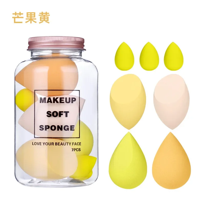 

7 шт. набор спонжей для макияжа лица красота косметическая пудра пудра тональный крем консилер блендер для макияжа инструменты