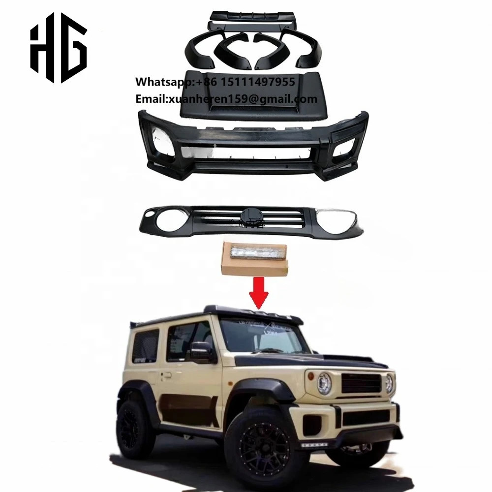 

Лучшая цена! Комплект обвеса LB Style из стекловолокна для Suzuki Jimny: передний и задний бамперы, аксессуары для тюнинга в стиле LB.