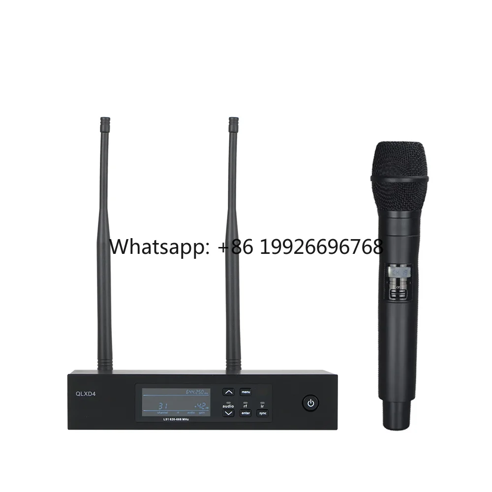 QLXD4 KSM9 UHF True Diversity  Microphone System for Karaoke Stage Performance Professional Metal  Systems