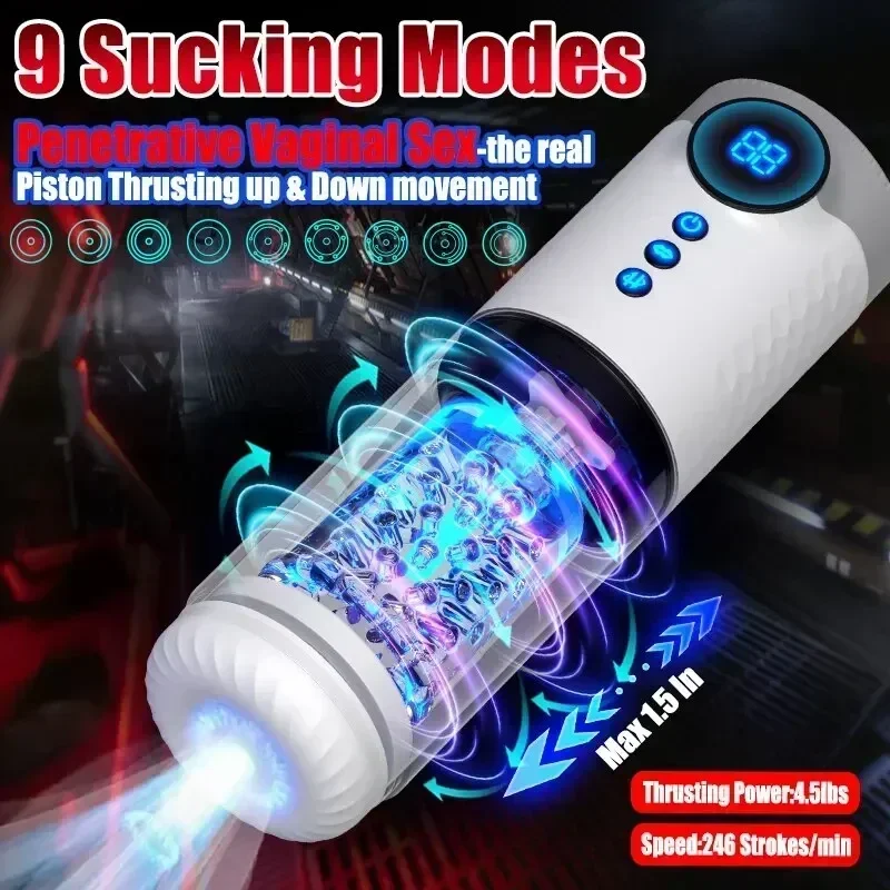 

Automatic Sucking Thrusting Rotating Male Masturbator Cup Pocket Pussy Vagina Blowjob Stroker With Voice Pocket Pussy Sex Toys