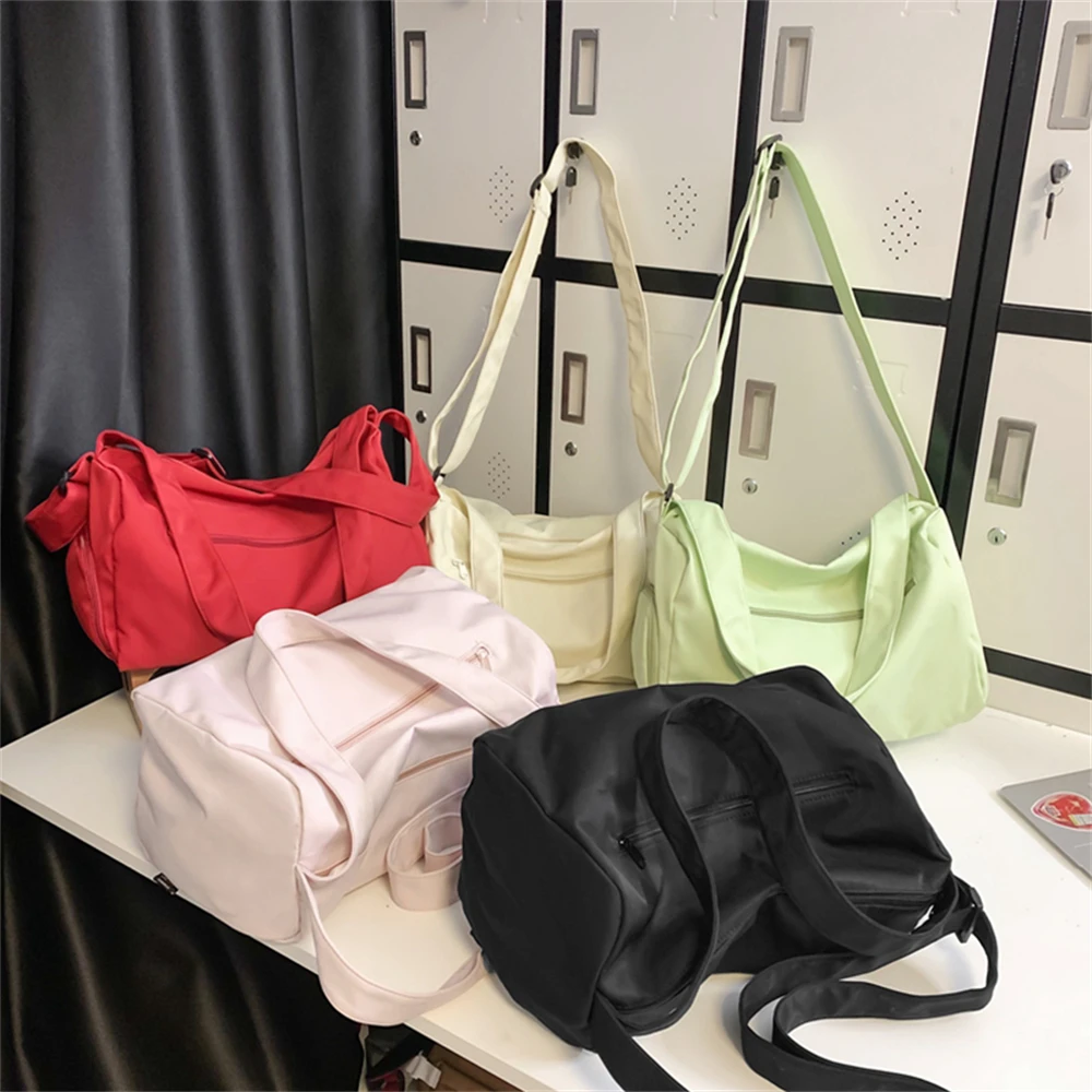 Large Capacity Solid Color High Quality Nylon Women Shoulder Bag Multifunctional New Ladies Handbag Fashion Women Crossbody Bags