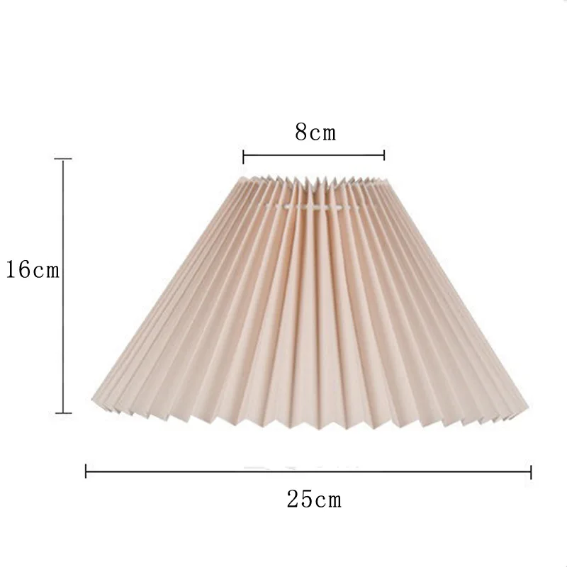 Quality Pleated Fabric Lampshade with Metal Frame of Different Color for Table Lamp Floor Light