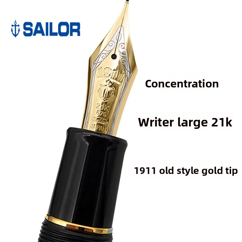 

Япония SAILOR, большая перьевая ручка-торпеда 21 К, металлическая ручка, низкий центр тяжести, черное золото, наконечник, офисные принадлежности, подарки