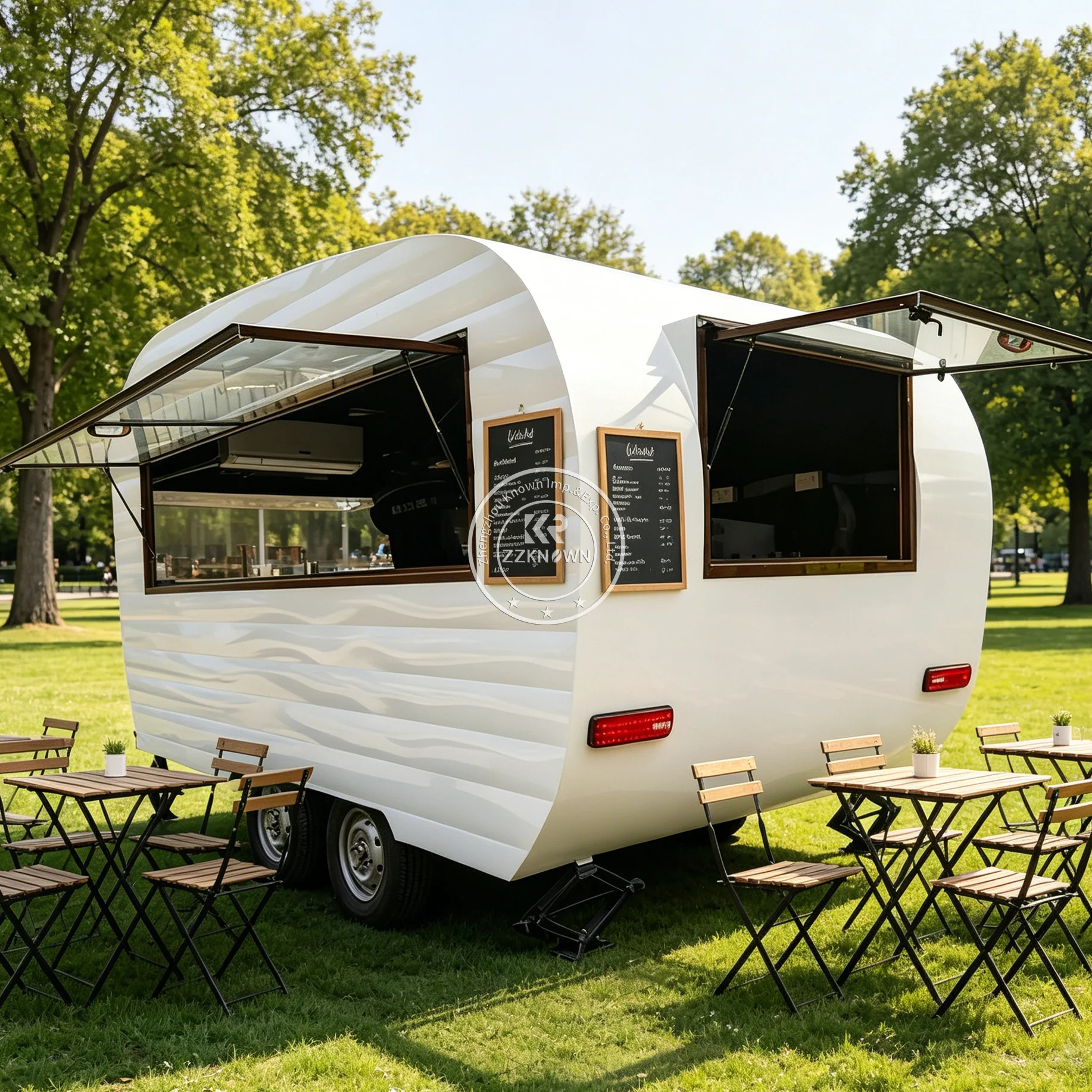 

Concession Food Truck Mobile Fry Chicken Bbq Truck Ice Cream Cart Street Catering Trailer Fast Food Trailer with Full Equipment