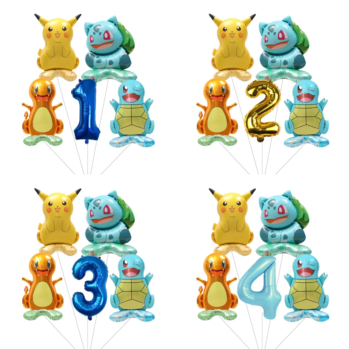 Bunte Latexballons mit Pikachu-Aufdruck Pokemon-Thema Geburtstagsparty-Dekorationen für Kinder