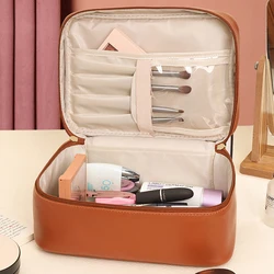 Borsa per il trucco di grande capacità borsa per cosmetici portatile da viaggio in pelle PU Organizer per articoli da toeletta scatola portatile per riporre le donne 2023 nuovo