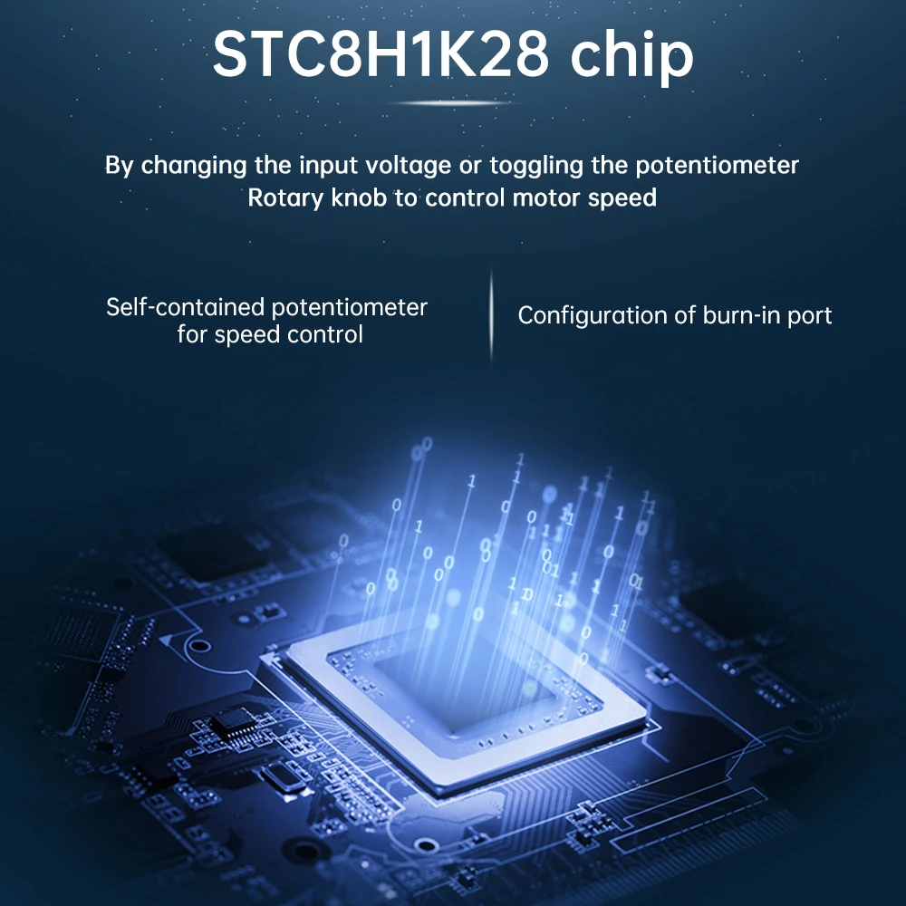 DC5-12V Three-phase DC Brushless Motor Controller Module With Potentiometer STC8H1K28 Support Second Development