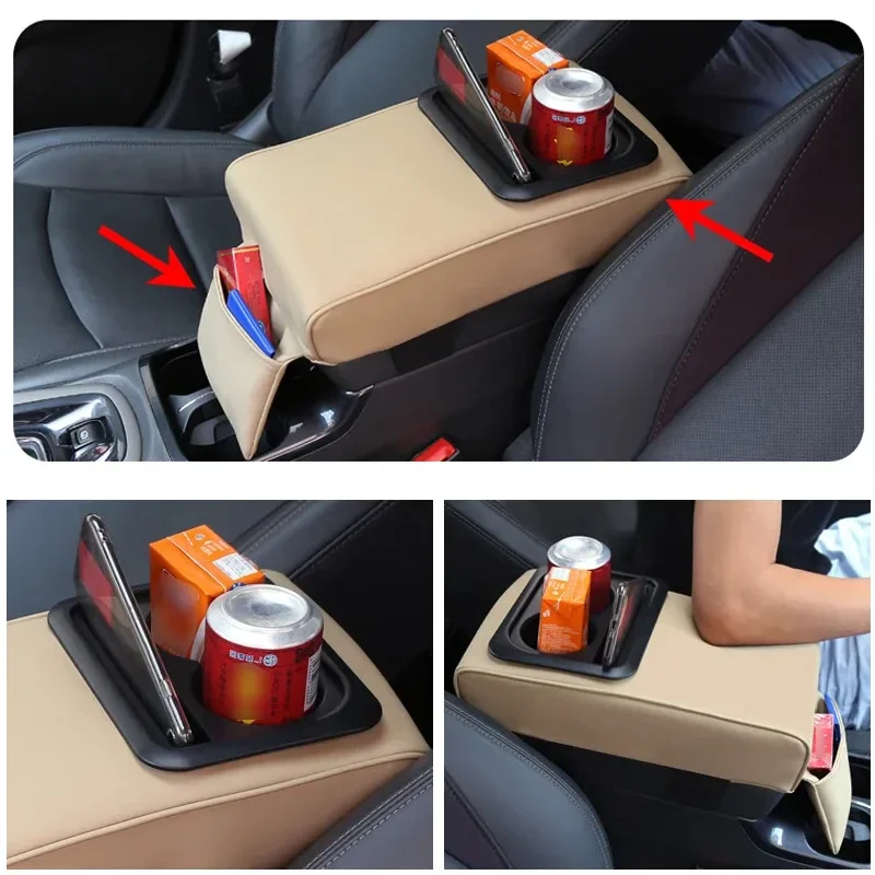 Factory Hot Selling CHENG HUI Car Center Armrest Box Pad Multifunctional Storage Box Heightened Pad Universal Armrest