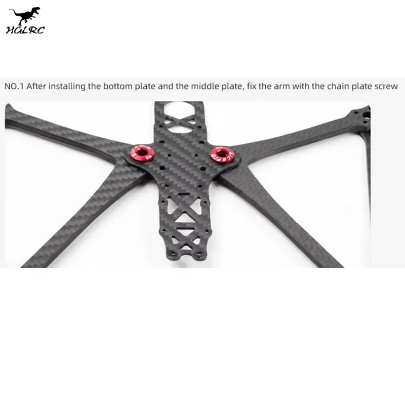 HGLRC Rekon5 LR Long Range Ultra-light Frame 222mm Wheelbase 4mm Arm for O3 Air Unit 5inch FPV Mini Long Range Drone