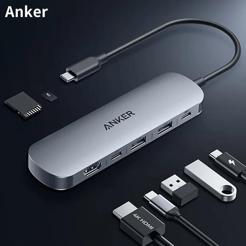 Anker A83D2 7-in-1 USB-C Docking Station Dual 4K HDMI Multiport Adapter PD