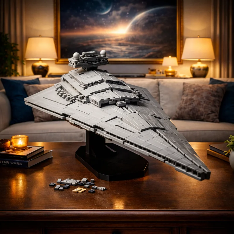 

1536 деталей MOC Imperial Star Destroyer R Avenger Midi: Конструктор, Рождественский подарок, развивающая игрушка, DIY-модель, кирпичики для сборки корабля