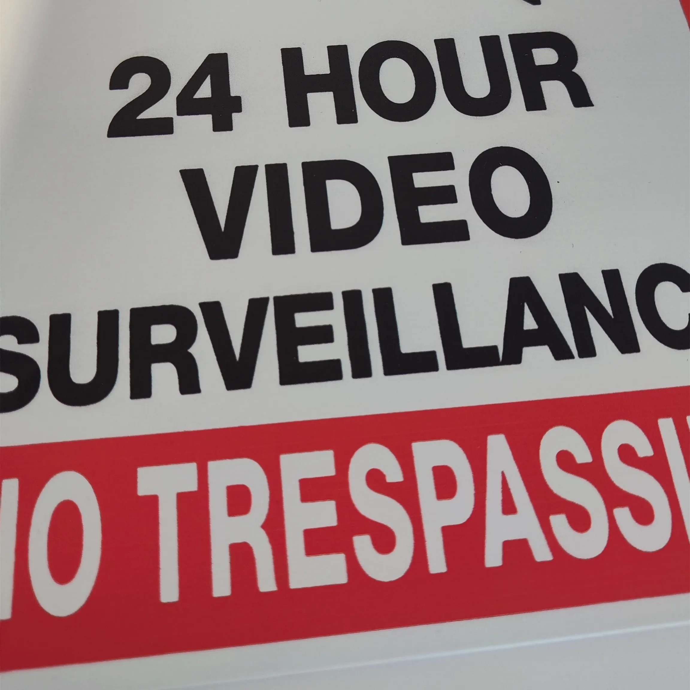 Video Surveillance Sign Warning No Trespassing Home Aluminum Alloy Camera Recording Video Surveillance Home Warning Sign