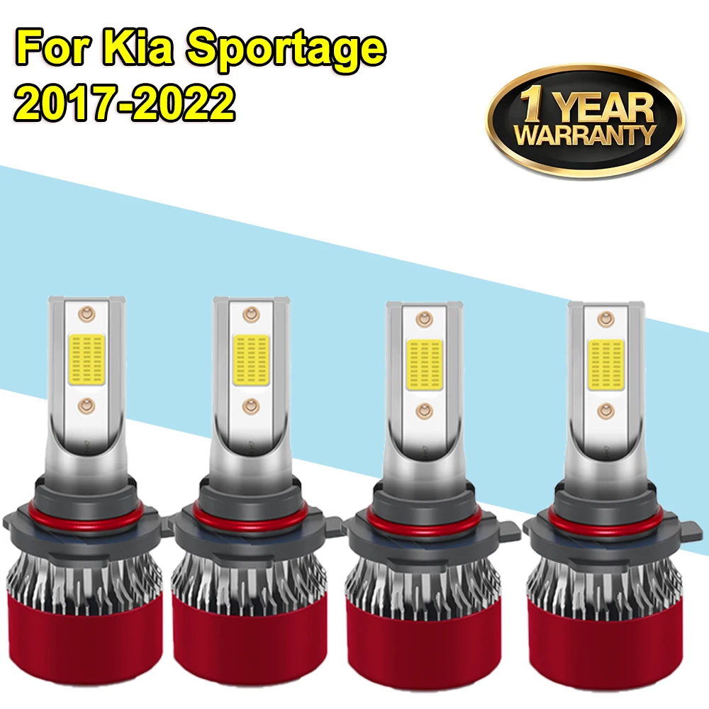 

Для Kia Sportage 2017-2022 20000LM автомобильные светодиодные фары лампа 6000K 9005 HB3 дальний ближний свет COB чипы фары