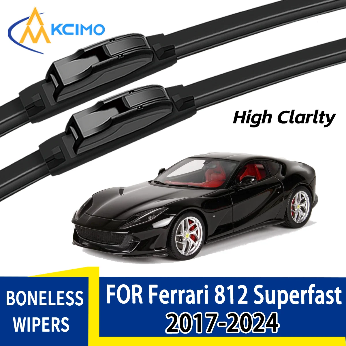 

For Ferrari 812 Superfast F152M 2017-2024 Durable Quiet Front Windscreen Wiper Blades Auto Window Replacement Accessories