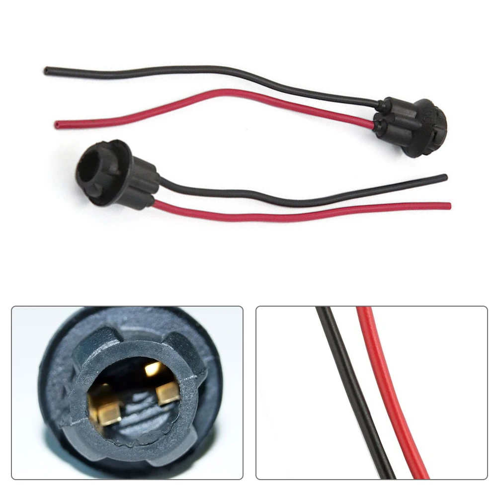 

10PcsT10 194 W5W 168 LED Bulbs Holder Adapter Socket Harness Plugs Connector Auto Wedge Light Socket Connector Car Accessories