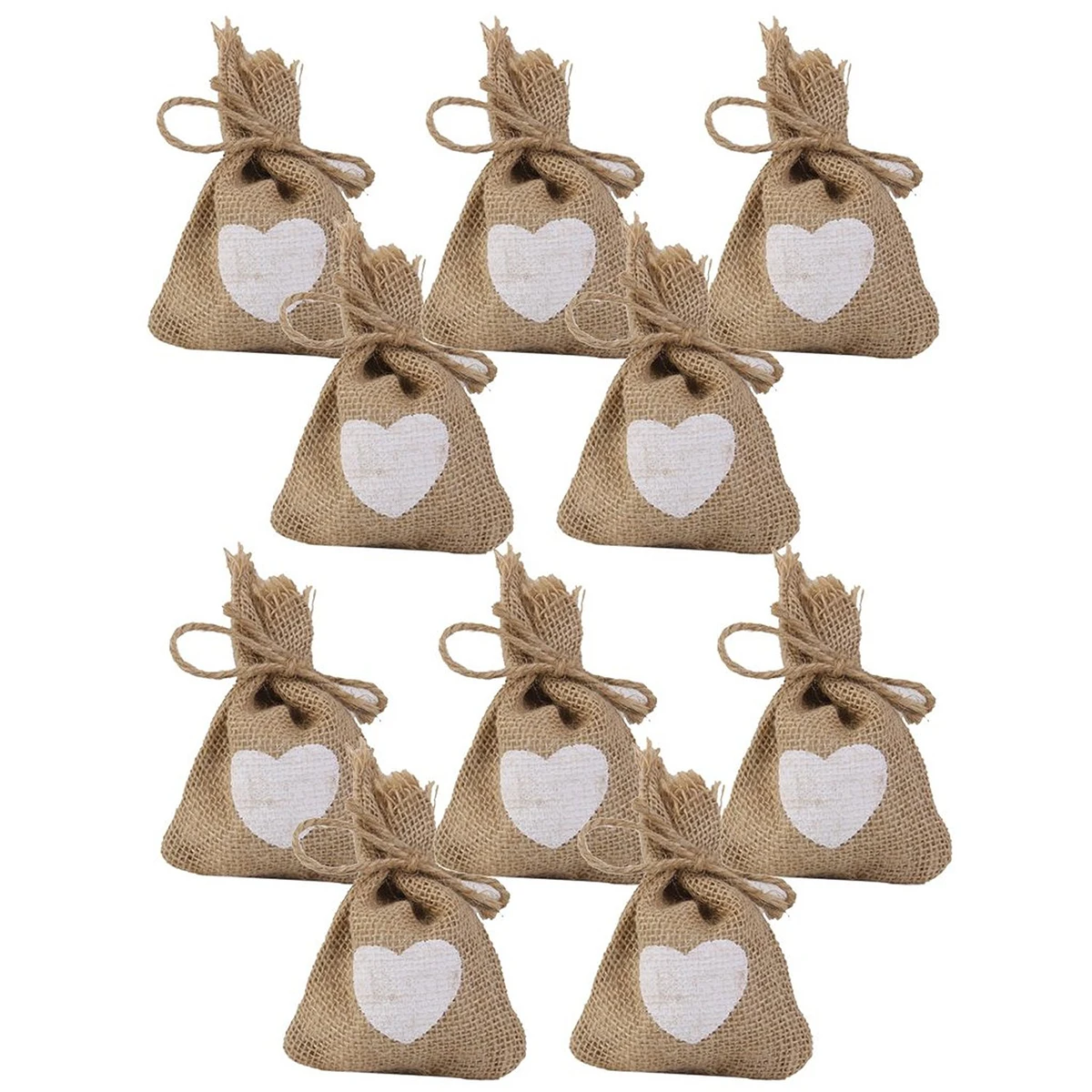 

10pcs Candy Gift Bags Drawstring Sack Linen Jute Jewelry Storage 10x14cm EUROPEAN Style Wedding Favors Party Supplies