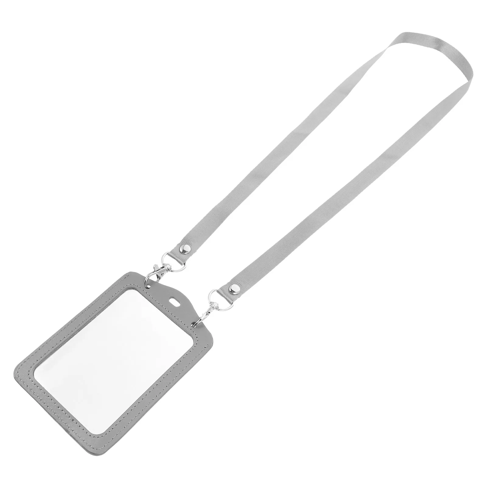 Work Cards Holder High-Grade PU Double-Sided Id Cards Protective Cover Waterproof Dustproof Badge Case Lanyard Multi-Function