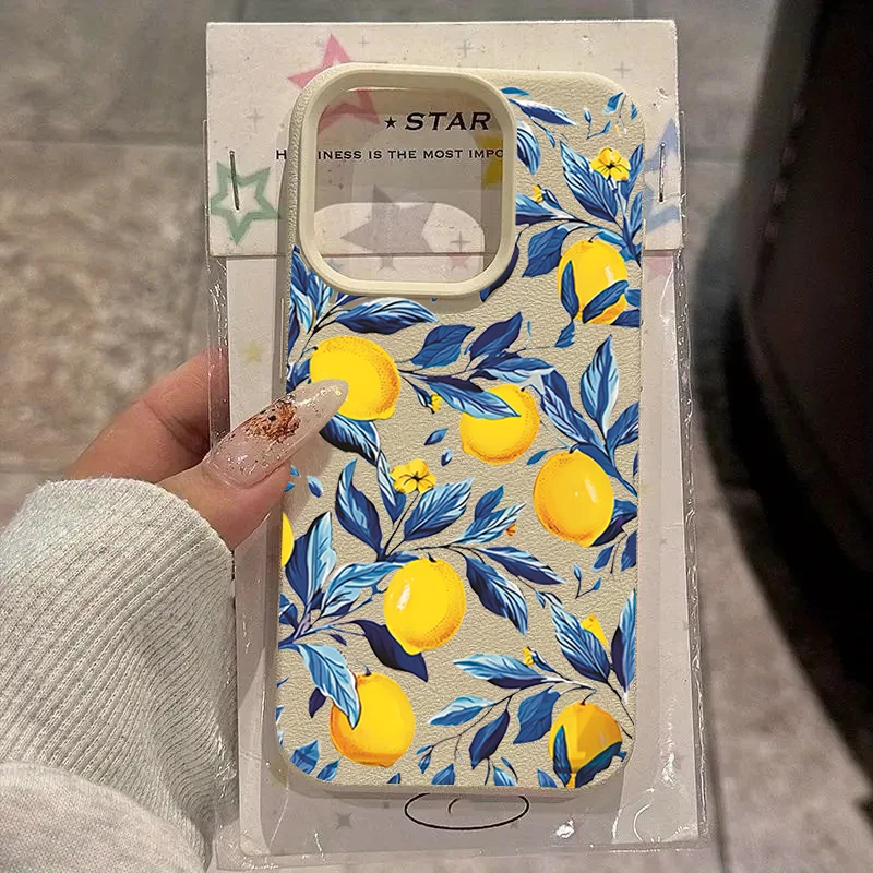 Fresh Lemon Pattern Phone Case For Samsung Galaxy S26 Ultra S25 FE S24 S23 S22 Plus A17 A37 A57 A56 A55 Silicone Soft Cover