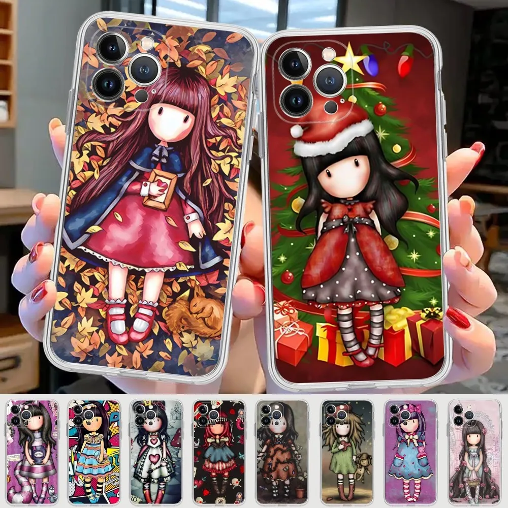 Cute Cartoon Girl Kid Santoro_gorjuss Phone Case For IPhone 15 8 7 6 6SPlus X SE 2020 XR XS 14 11 12 13 Mini Pro Max Mobile Case