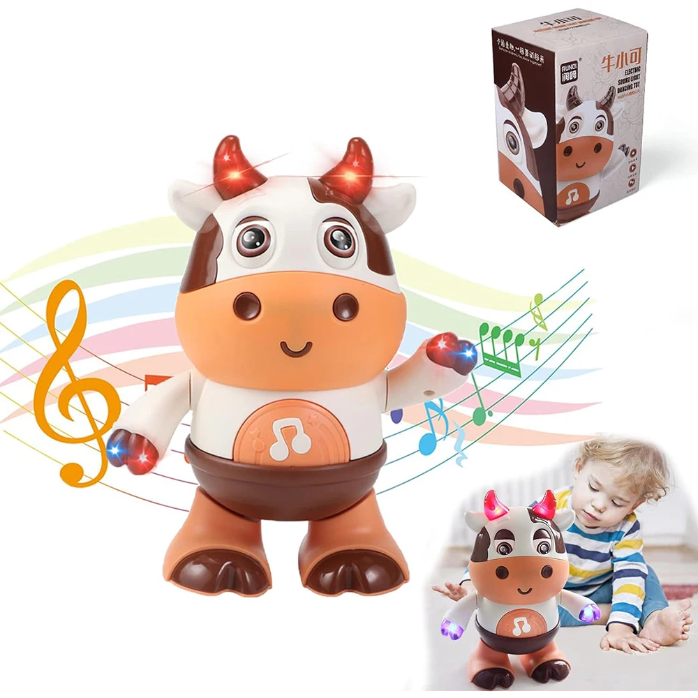 

Baby Cow Musical Toys Dancing Walking Baby Cow Toy with Music and LED Lights Dancing Toys Baby Toys 6 to 12 Months 18 Month Toys