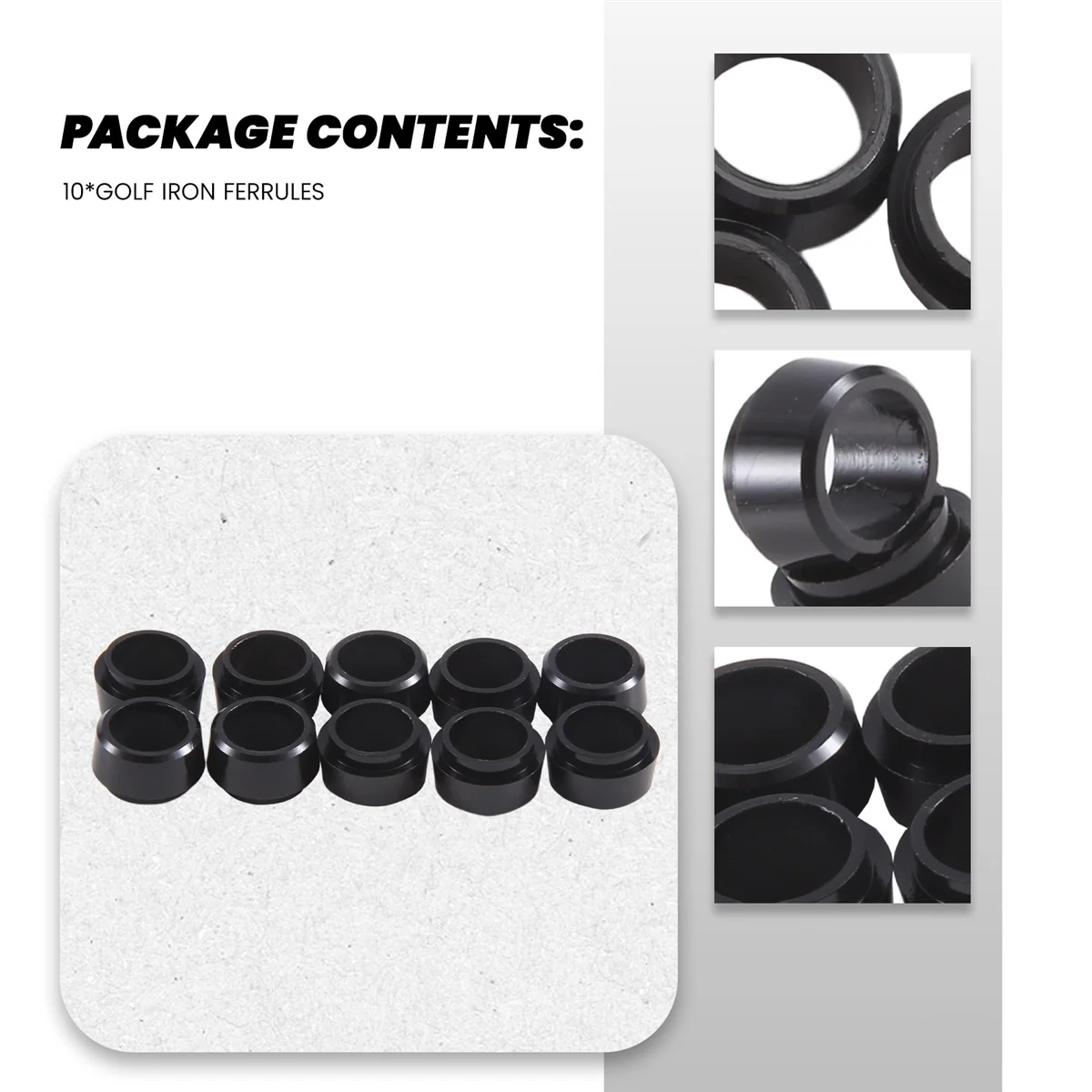 SMIEA 10 Uds casquillos para hierros de Golf.335 para punta de funda adaptadora Taylormade RBZ2