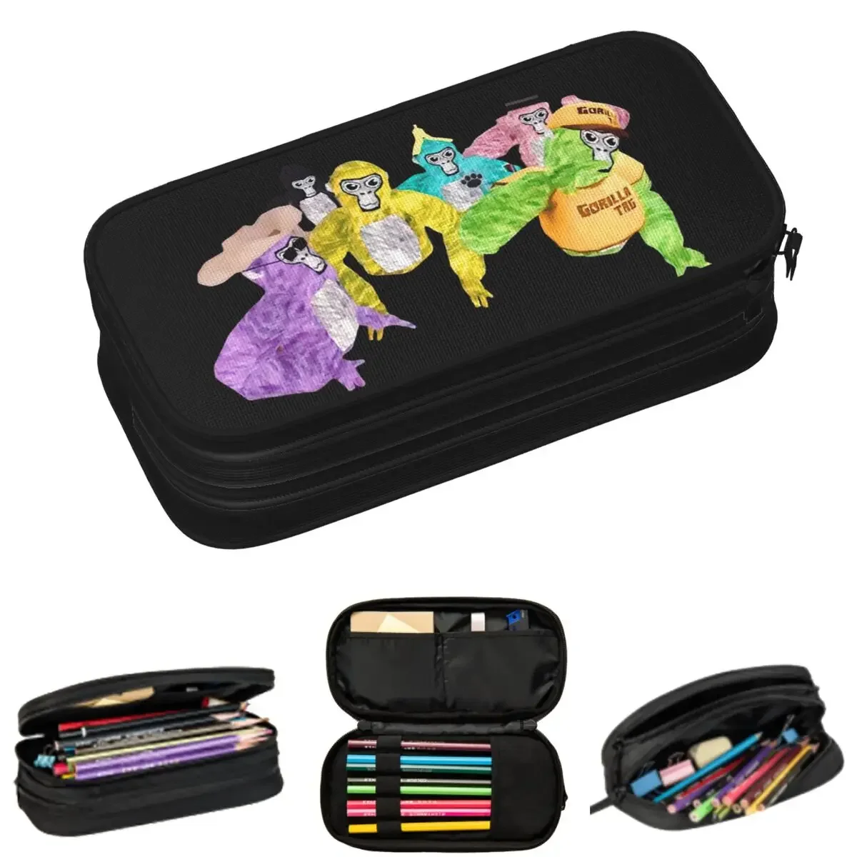 

Gorilla Tag Monkey Pencil Cases for Student School Pen Box Pencil Bag Large Storage Pencil Pouch Storage Stationery Supplies