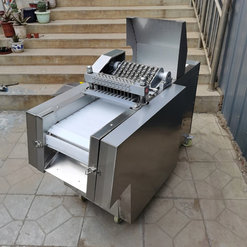 Commercial Chicken Beef Rib Cut Machine Pork Chop Cut Machine Frozen Meat Bone Cube Machine Sale