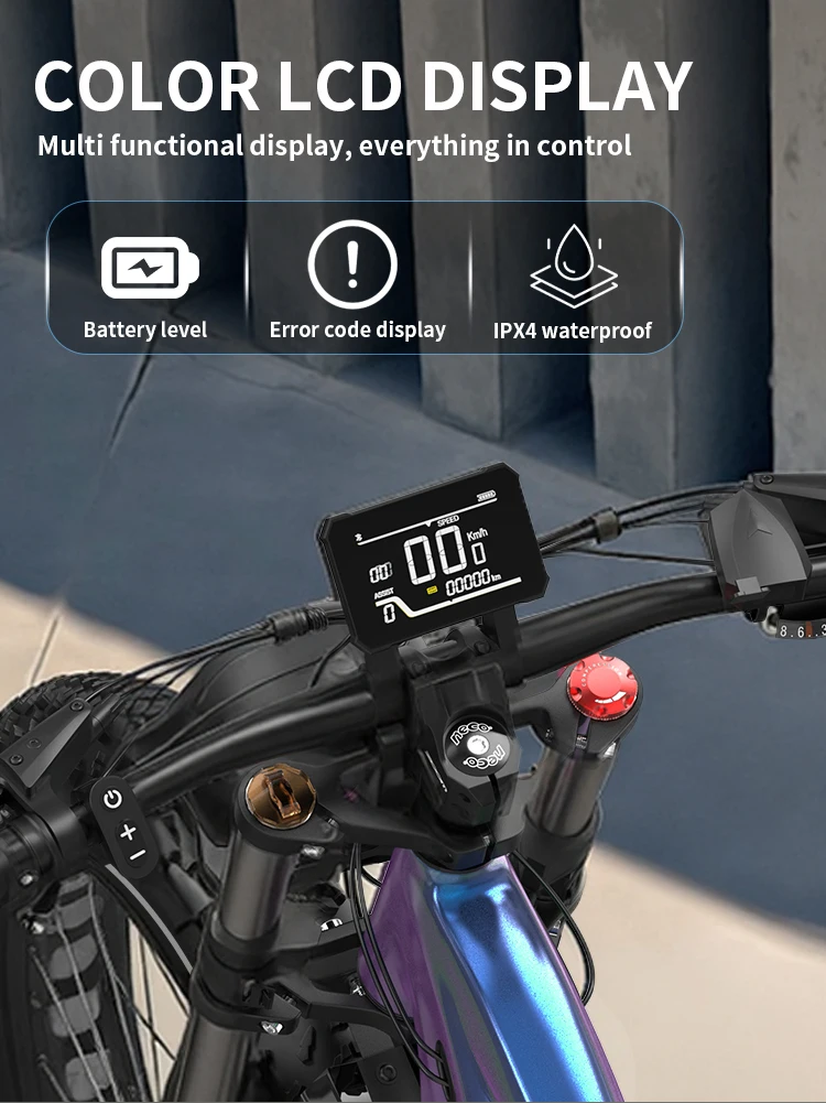 Bicicleta eléctrica todoterreno DUOTTS E26 con motor sin escobillas de 750W, batería de litio de 48V 20AH, ruedas anchas de 26 pulgadas, versión premium E-BIKE.