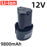 New12V 9800mAh New Rechargeable Lithium-ion Battery Electric Screwdriver Drill Mini Angle Grinder Tool