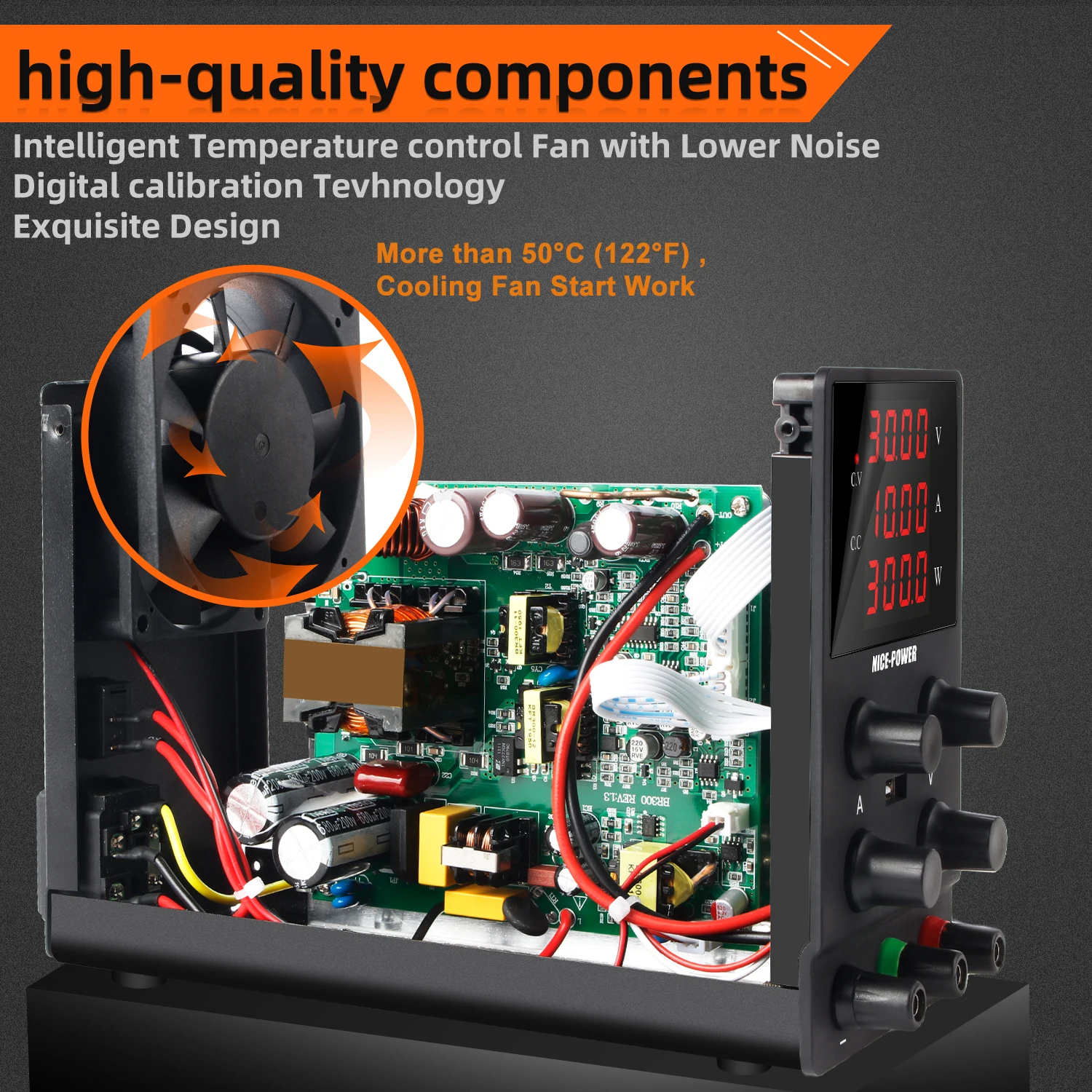 Adjustable DC Power Supply 30V5A150W Variable Bench Power Supply with 4-Digit LED Display,USB Port, for Lab, Electronics Repair, image 5