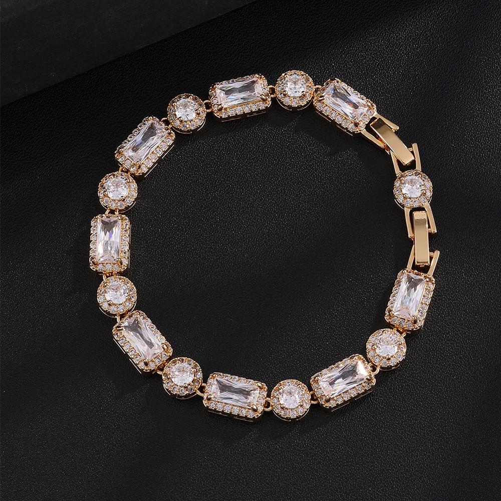 ZAKOL Neues Luxuriöses Glänzendes Buntes Geometrisches Zirkon-Kristall-Armband für Frauen, Wunderschöner Schmuck für Hochzeit und Party, Geschenk – Detail 7