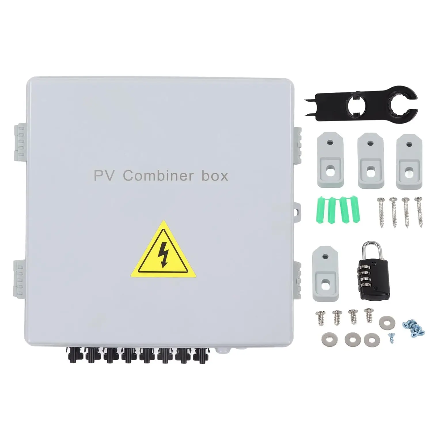 

8 String Pv Combiner Box With 10A Rated Current 80A Solar Dc Breaker Arreste And Solar Connector For Solar Panels