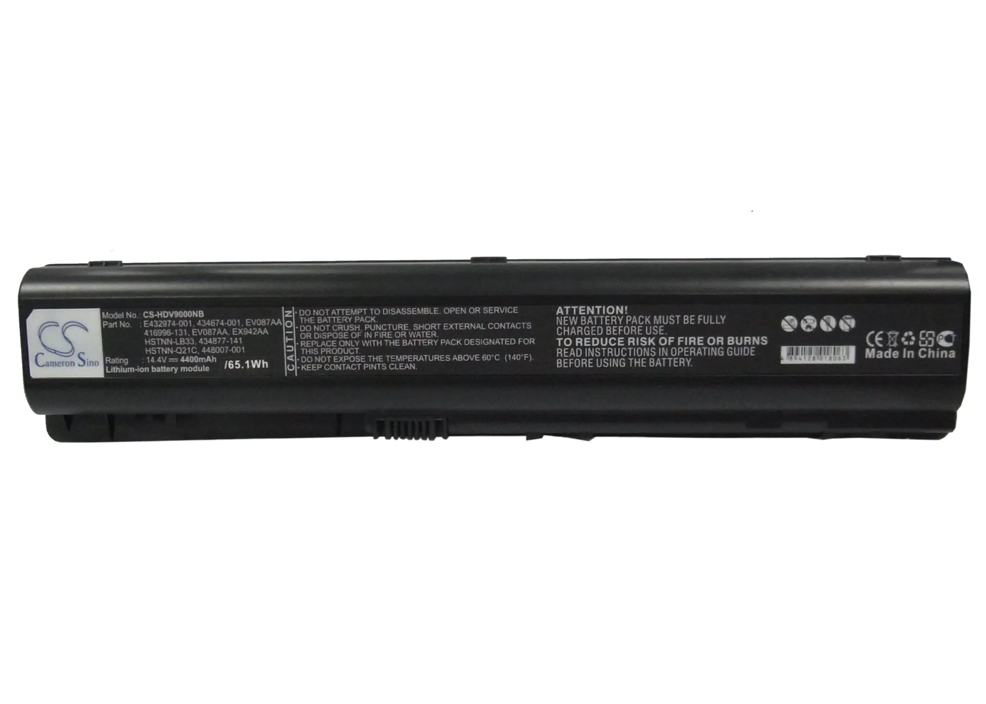 

Li-ion Notebook, Laptop Battery for HP,14.4v,4400mAh,Pavilion dv9047EA,Pavilion dv9095EA,434674-001,EV087AA,HSTNN-IB34,EX942AA