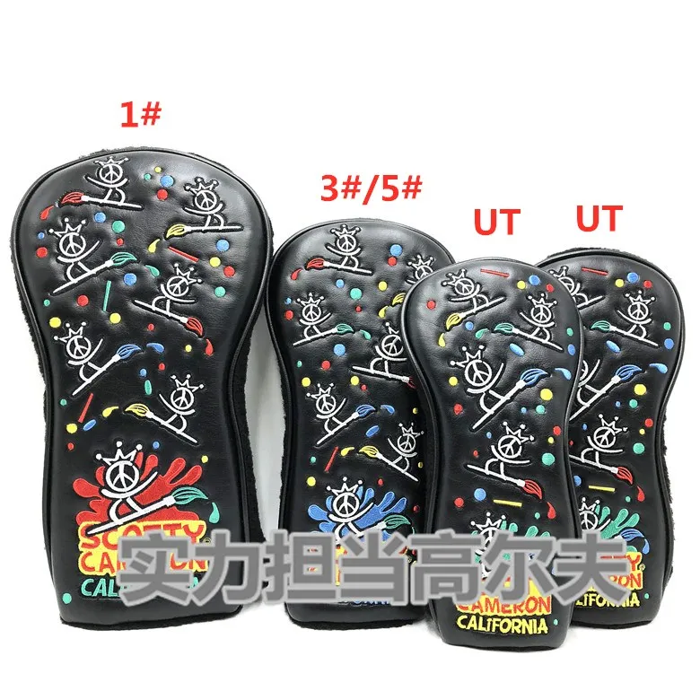 マジックペンSC ハットカバーNo. 1 3 5 ウッド、チキンももハイエンドゴルフクラブカバー、保護カバー、パターハットカバー