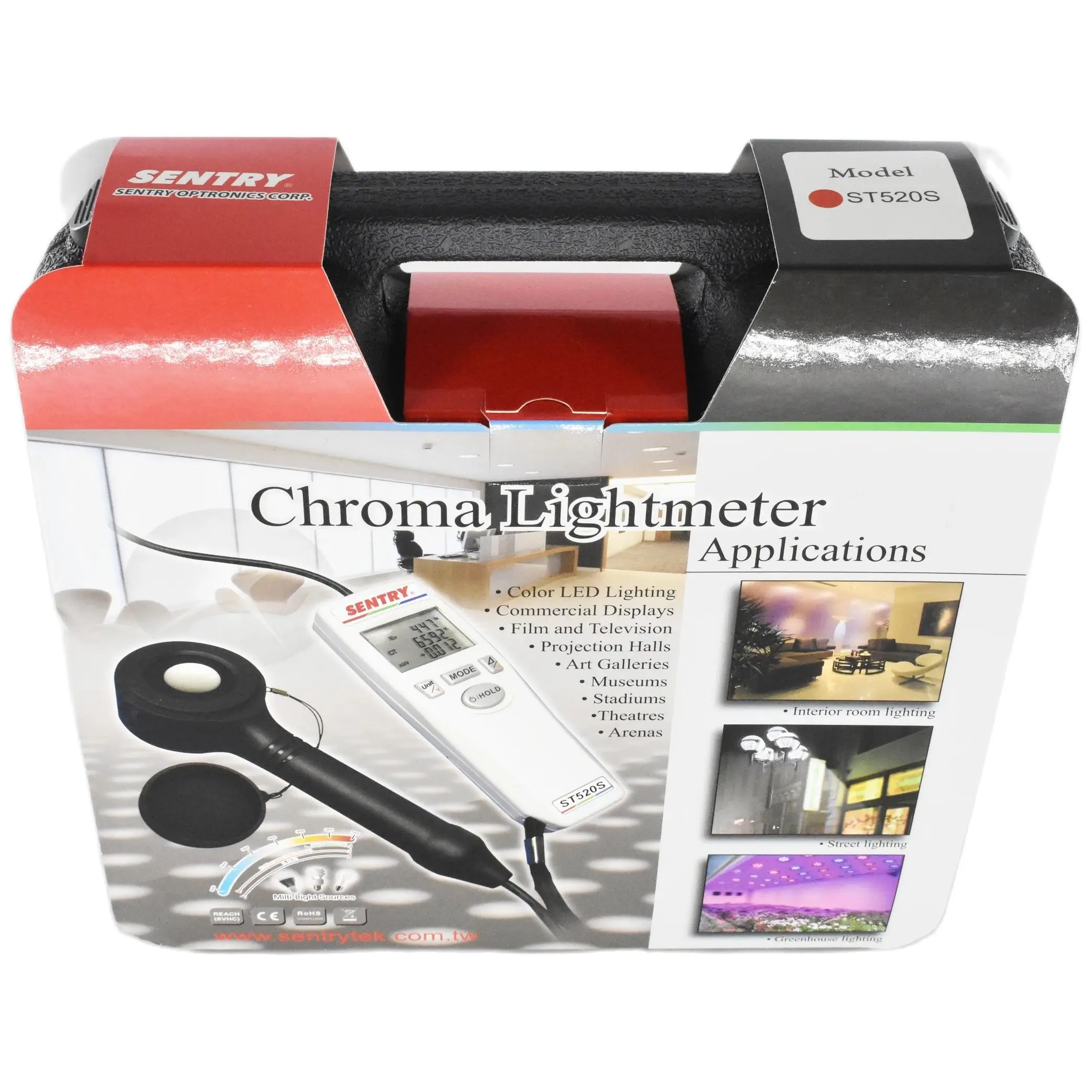 Medidor de croma de iluminación LED de Color, con medición de coordenadas, medidor de luminosidad, medición de precisión ST520S Lux o unidad de vela de pie