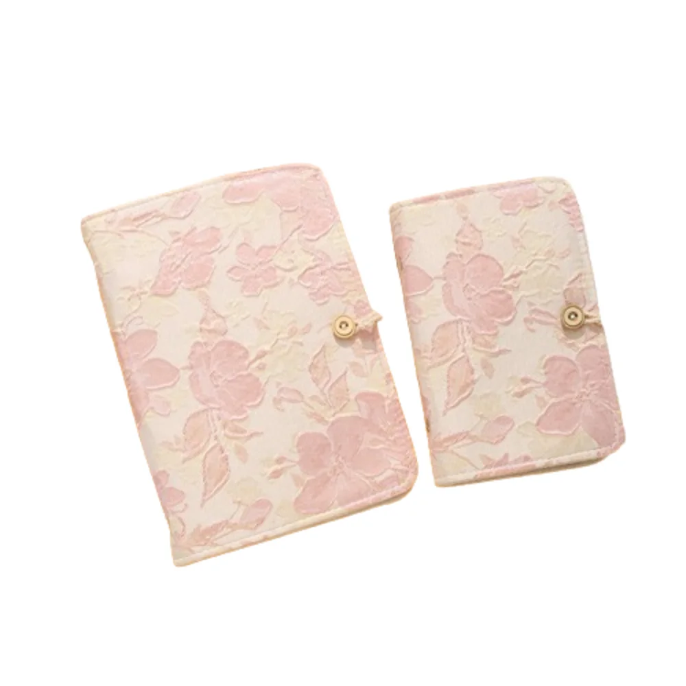 

Practical A5/A6 Loose-leaf Book Cover Embroidered INS Mini Budget Binder Cover 3D 6 Rings Notebook Cover Photo Album Decor