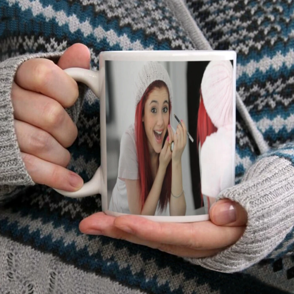 Belle tasse en céramique Ariana G-Grande, tasse à café, tasse à démontrent d'avoine, tasse de petit déjeuner, personnalité créative