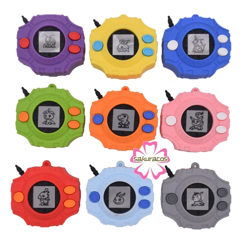 Digimon Adventure Digivice Action Figures During Keychain Taichi Yamato Sora Takeru Hikari Crest Model Cosplay Prop Collectible