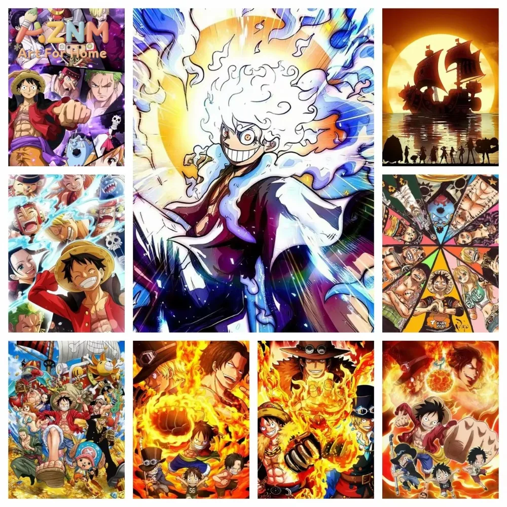 1 Stück Anime One Piece Luffy Poster Leinwanddruck Poster Drucke Heim Schlafzimmer Wohnzimmer Dekoration Geschenk