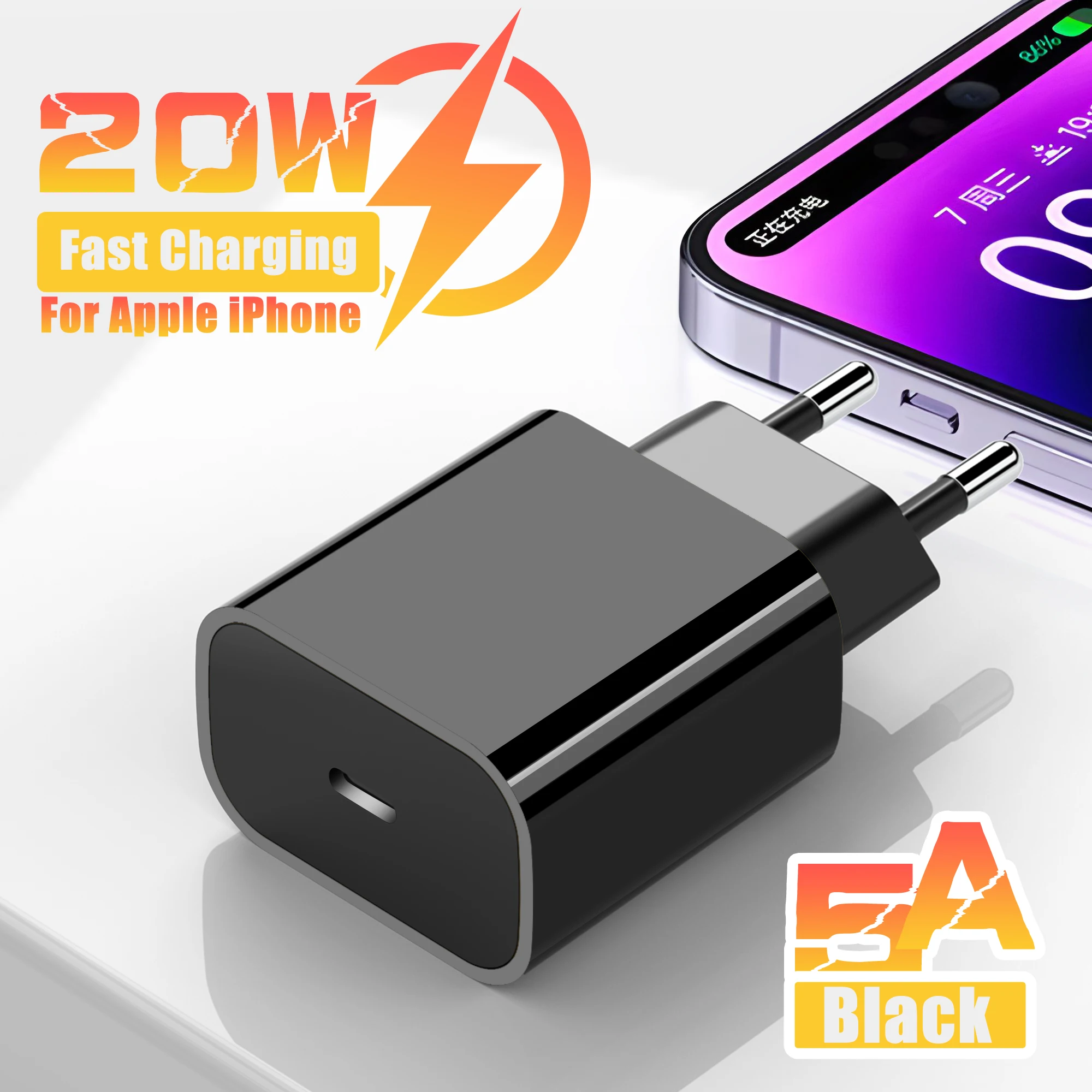 Быстрое зарядное устройство PD 20 Вт для iPhone 14 13 12 11 15 16 Pro Max Зарядное устройство для телефона iPhone 15 16 Plus Кабель USB C для быстрой зарядки линии передачи данных