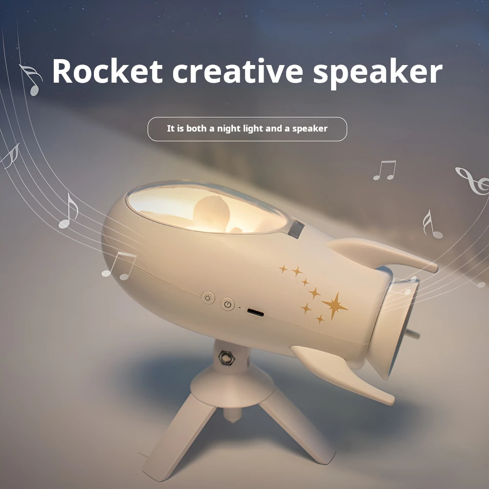 

Rocket Creative Wireless Bluetooth Speaker Desktop Small Loudspeaker Box Home Ornament Audio