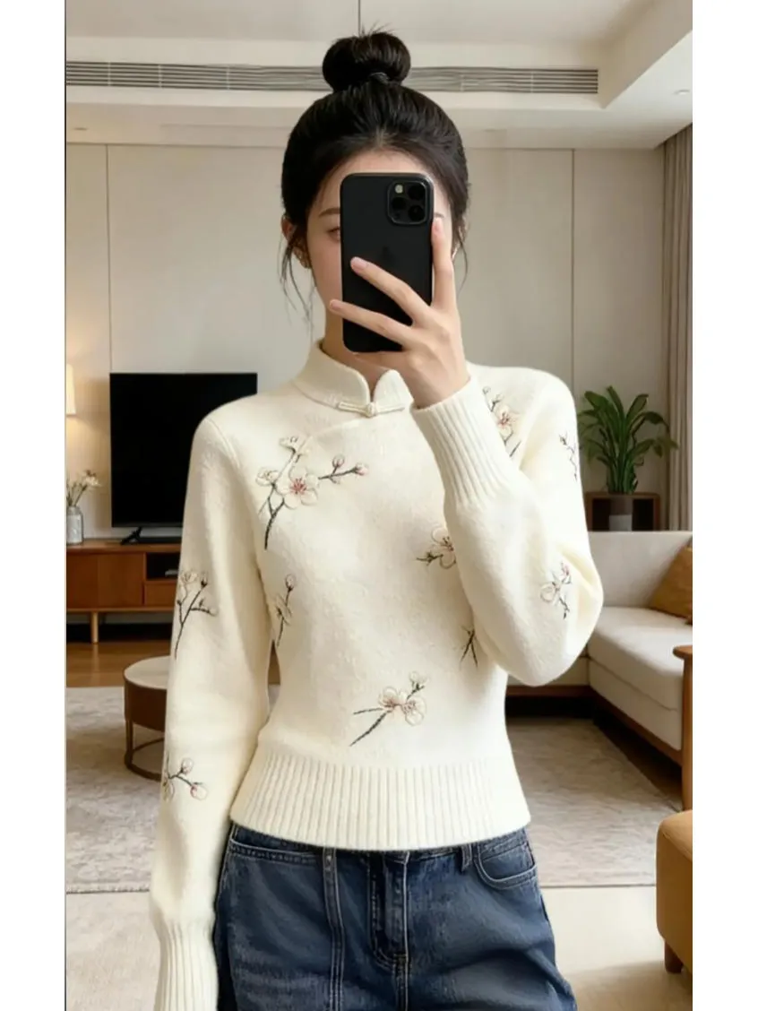 

Новинка: Корейский вязаный зимний топ для женщин, премиум-класса, красивый, повседневный, свободного кроя, трикотажное белье